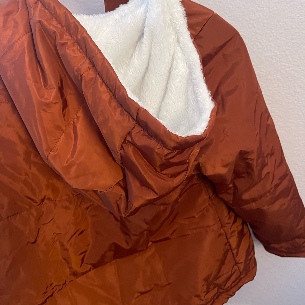 SHEIN Rust Puffer Jacket - Picture 4 of 4